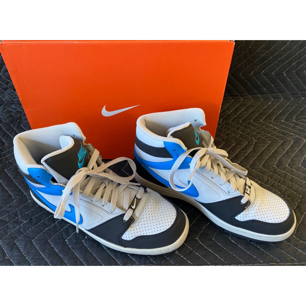 Nike Prestige IV 4 Hi US Mens Size 8 High Top 584614-044 White Black Blue